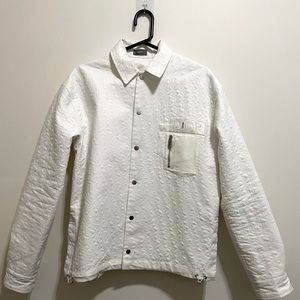 DiorxSacai Oblique Printed White Denim Jacket